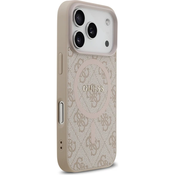 Guess PU Leather 4G Colored Ring MagSafe Zadní Kryt pro iPhone 17 Pro růžový - Pouzdra - Obrázek 8372cfe19f4d4ba6bf5162201e6b7270