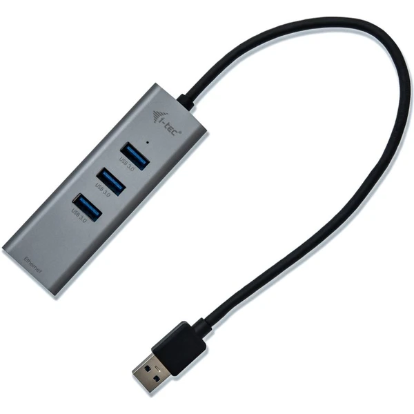 i-tec USB 3.0 Metal HUB 3 Port + Gigabit Ethernet Adapter - USB huby - Obrázek 839B000501
