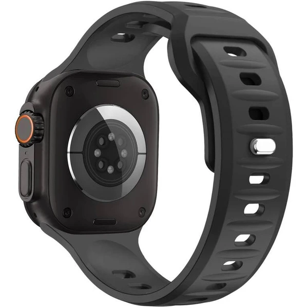 CubeNest Premium Silicon Band řemínek Apple Watch 42-49 mm černý - Řemínky - Obrázek 83UD000O01