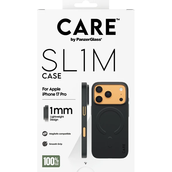 PanzerGlass® CARE SL1M (1mm) MagSafe kryt Apple iPhone 17 Pro černý - Pouzdra - Obrázek 83XL000K01