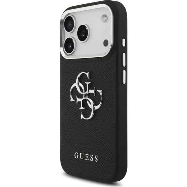 Guess PU Grained 4G Metal Logo kryt iPhone 17 Pro černý - Pouzdra - Obrázek 83a547781a554fe9afe62a8ddede7782