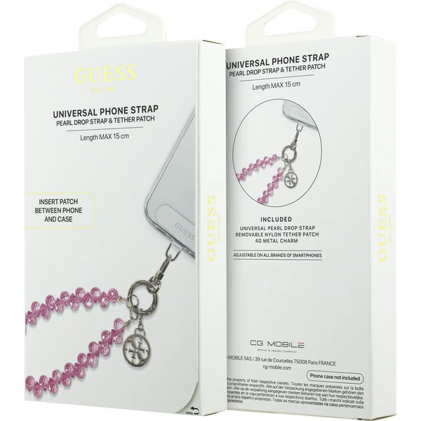 Guess univerzální popruh na ruku Crystals 4G Charm růžový - Popruhy a crossbody - Obrázek 83c6428341d140c989969c1f620a14b6