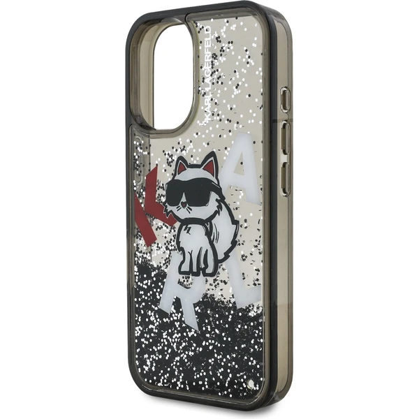 Karl Lagerfeld Liquid Glitter Scattered Choupette kryt iPhone 16 černý - Pouzdra - Obrázek 83facc9de3064c9fa5140c4fd3f36435
