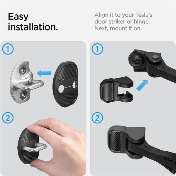 Spigen Door Lock Cover kryt zámku dveří Tesla Model Y/3 černá - Vychytávky - Obrázek 841b5acc959840a99fa6e0b32ae7b088