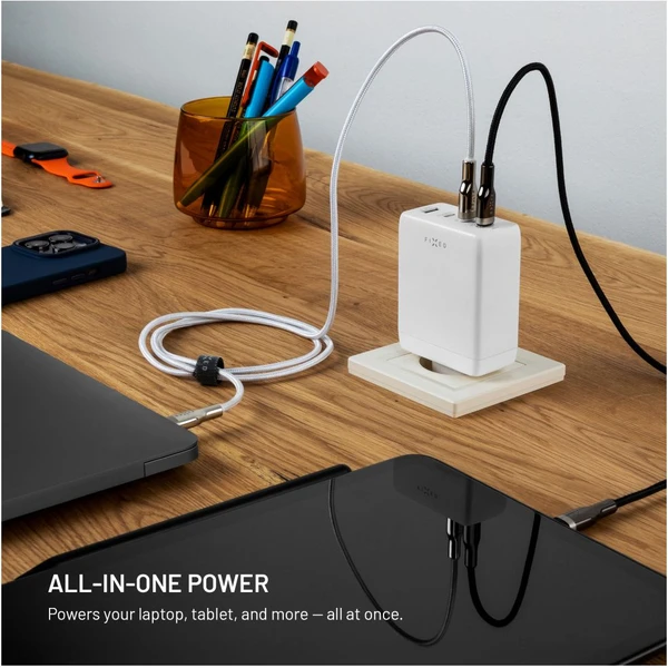 FIXED GaN nabíječka s 3xUSB-C a USB-A, PD 3.0, 120W, bílá - Nabíječky - Obrázek 845b401fcab84cf381d62cb5dd5af081