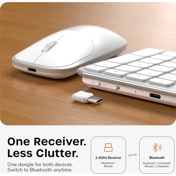 Satechi Slim CEX3 Wireless Combo klávesnice a myš (US English) stříbrná - Klávesnicové sety - Obrázek 846005f39f8140bd9a5e1b2ec30ffae7