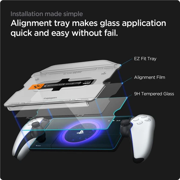 Spigen Glass tR EZ Fit PlayStation Portal - Ochranné folie a skla - Obrázek 8463000N01
