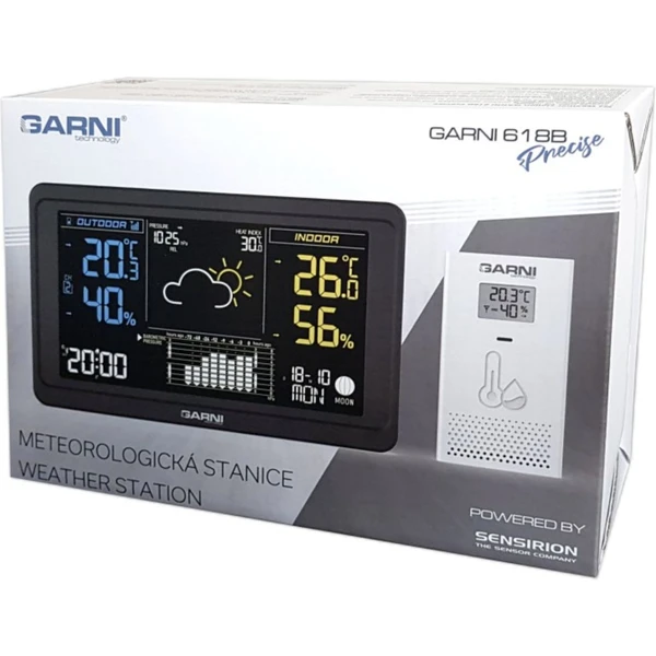 GARNI 618B Precise Meteorologická stanice černá - Meteostanice - Obrázek 84D5000N01