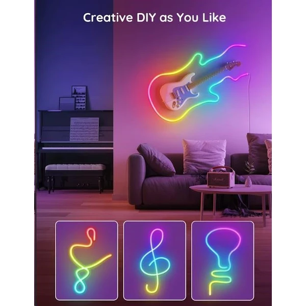 Govee Neon SMART ohebný LED pásek RGBIC, 2m - Chytrá osvětlení - Obrázek 84H4000J01