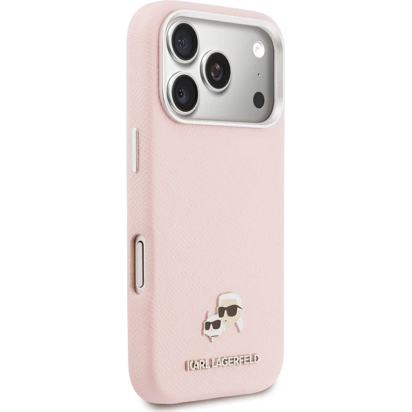 Karl Lagerfeld PU Karl and Choupette Heads Pins MagSafe kryt iPhone 17 Pro růžový - Pouzdra - Obrázek 84b59c4eba3f471d9e354e7a8897a4fb