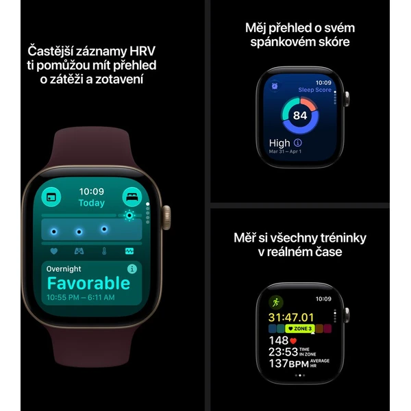 Apple Watch Series 12 Cellular (46mm) Zářivě zlatý titan se zářivě zlatým milánským tahem S/M - Chytré hodinky - Obrázek 84bebb340521491c9ffab2d1e63e4940