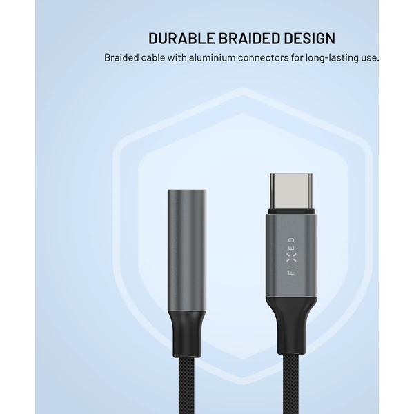 FIXED Link hliníková redukce USB-C na 3,5mm jack, vesmírně šedá - Kabely a redukce - Obrázek 84cb0997b0df4658b0972bf4679f0117