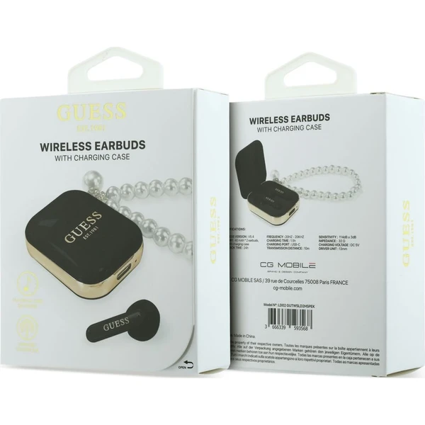 Guess Pearl Strap TWS bezdrátová sluchátka černá - Sluchátka - Obrázek 84dcea2920e8481c84b9470645e18260