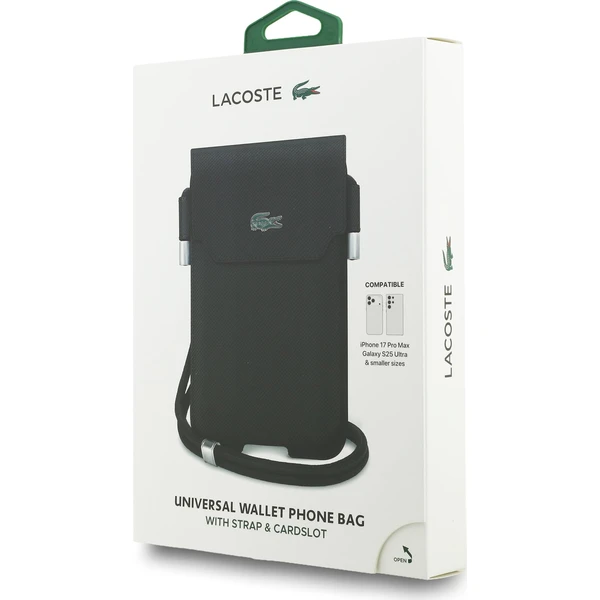 Lacoste PVC Iconic Petit Pique Metal Logo kapsa na telefon XL černá - Pouzdra - Obrázek 84e4217829ca4ee183bf75f154423f70