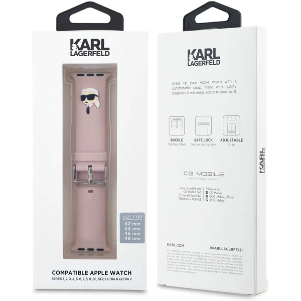 Karl Lagerfeld Karl Head NFT řemínek pro Apple Watch 42/44/45/46/49 růžový - Řemínky - Obrázek 84f9f1069cfe47159bda2661ac5fa6da