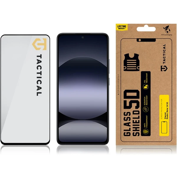 Tactical Glass Shield 5D sklo pro Xiaomi Redmi Note 14 4G/5G/Poco X7 Pro 5G černé - Ochranné folie a skla - Obrázek 8502a45d86b1407c87119b5c78165611