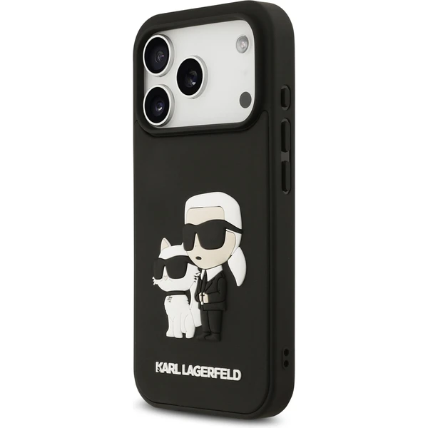 Karl Lagerfeld 3D Rubber Karl and Choupette kryt iPhone 17 Pro černý - Pouzdra - Obrázek 85143b7da71648bb8f0166c6814ab037