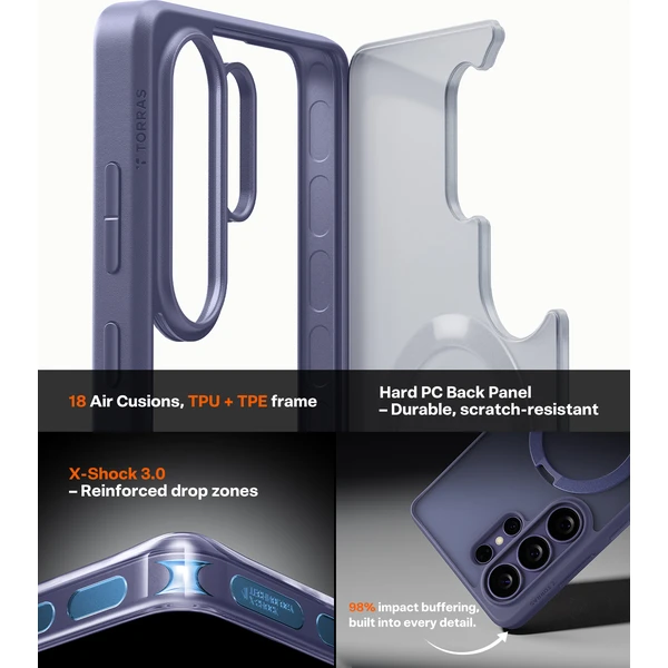 Torras Ostand Q3 Spin MagSafe kryt Samsung Galaxy S26 Ultra violet surge - Pouzdra - Obrázek 852d15d3dc9648cf8c2d43d1f10ba9e9