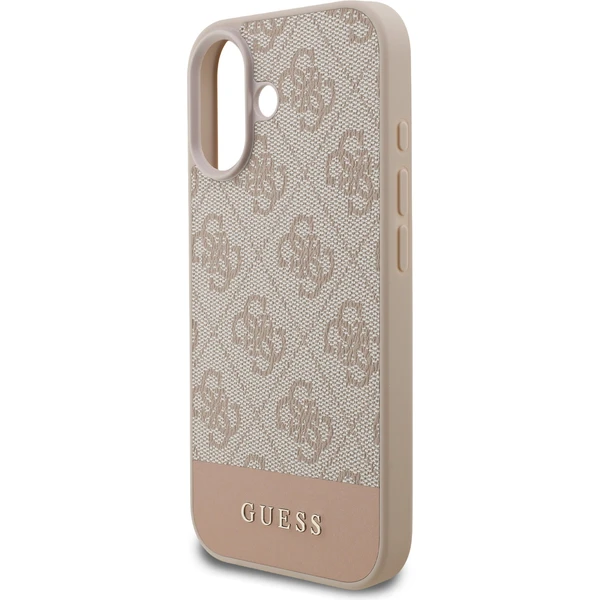 Guess PU 4G Stripe Zadní Kryt pro iPhone 17 růžový - Pouzdra - Obrázek 855274f4cddc48cd802c3881f40a111a