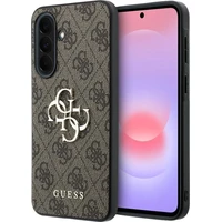 Guess PU 4G Metal Logo kryt Samsung Galaxy A37 hnědý - Pouzdra