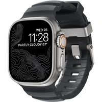 Nomad Rocky Point Band řemínek Apple Watch 49/45/44/42mm stříbrný/tmavě šedý - Řemínky