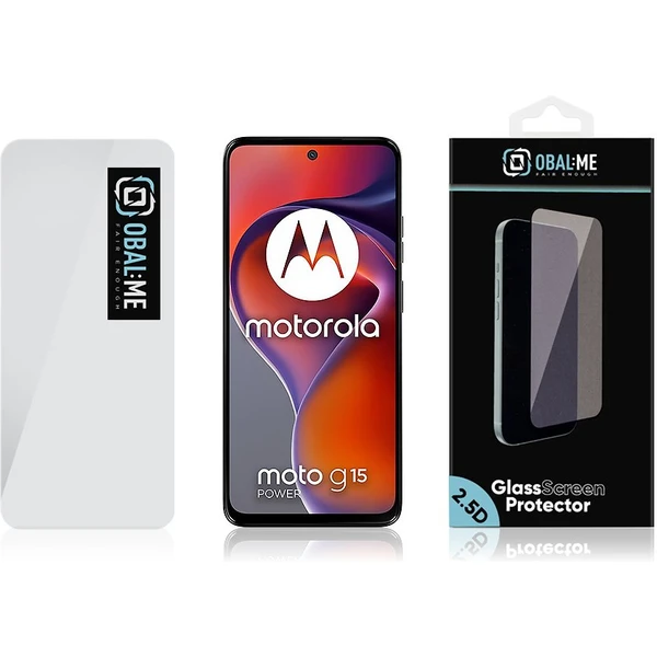 OBAL:ME 2.5D tvrzené sklo Motorola G15/G15 Power čiré - Ochranné folie a skla - Obrázek 8568587bbc6d4db39daf49f70f579281