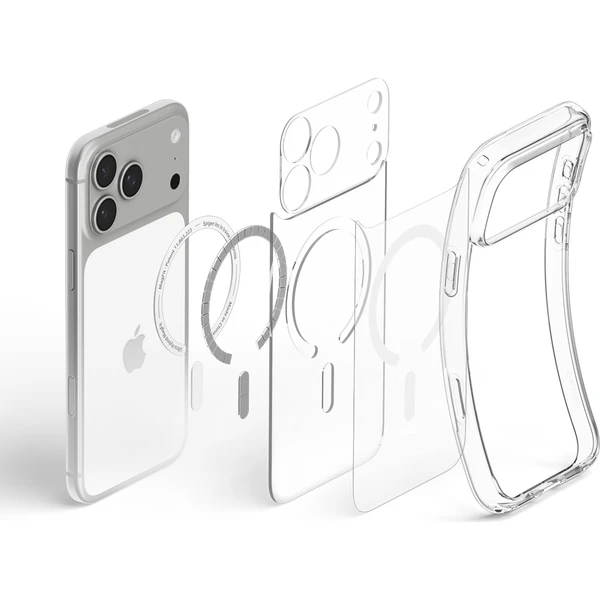 Spigen Ultra Hybrid MagSafe kryt iPhone 18 Pro/17 Pro clear white - Pouzdra - Obrázek 856e1a84ef85466cb489cdeb94325c91
