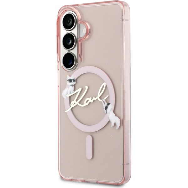 Karl Lagerfeld IML Choupette Karl Script Logo Magnetic kryt Samsung Galaxy S26 růžový - Pouzdra - Obrázek 8573243ff5594b6db545e5572c80c360
