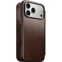 Nomad Modern Leather Folio (Horween) MagSafe kožené pouzdro iPhone 17 Pro Max/18 Pro Max Rustic Brow - Pouzdra