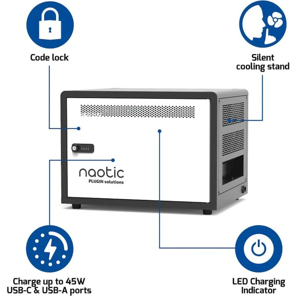 Port Naotic Charging Cabinet 10 nabíjecí skříň pro 10 zařízení. - Nabíječky - Obrázek 858F000J01