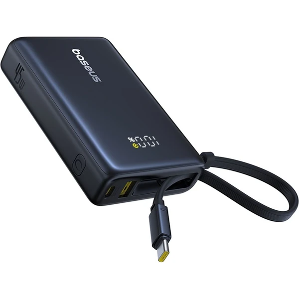 Baseus PicoGo powerbanka 10000mAh 45W s digitálním displejem a kabelem USB-C černá - Powerbanky - Obrázek 85AE000N01
