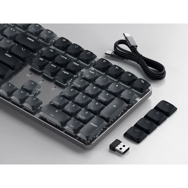 Satechi SM3 Slim mechanická podsvícená Bluetooth klávesnice US temná - Klávesnice - Obrázek 85BF000O01