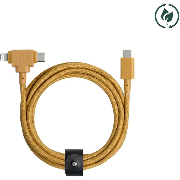 Native Union Belt Universal Cable (USB-C – Lighting/USB-C) 1,5 m, kraft - Kabely a redukce - Obrázek 85V3000K01