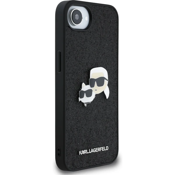 Karl Lagerfeld Fixed Glitter Metal K&CH kryt iPhone 17e/16e černý - Pouzdra - Obrázek 85a50ef95e9d454eb0b941771b39e807