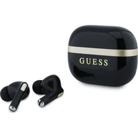 Guess Gold Line Glossy Finish TWS bezdrátová sluchátka černá - Sluchátka