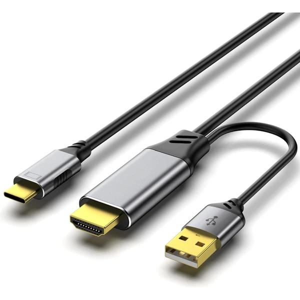 PremiumCord HDMI 2.0/USB-C kabel 4K 2m černý - Kabely a redukce - Obrázek 85f4ce43d54a4b4585dc23808a1d24ce