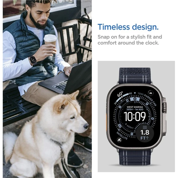 Spigen Fabric Band řemínek (hook-and-loop) Apple Watch 49/46/45/44mm námořně modrý - Řemínky - Obrázek 85f9e7b117a840a89fda73363c5ff531