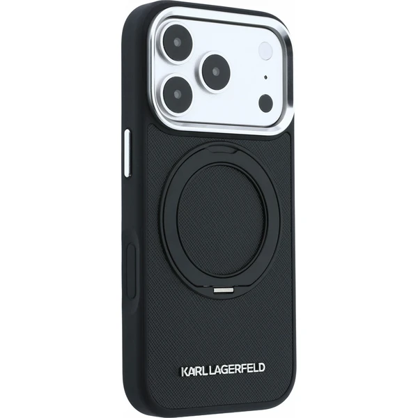 Karl Lagerfeld PU Saffiano Ring Stand MagSafe kryt iPhone 18 Pro černý - Pouzdra - Obrázek 862269d7cd034fc7ae4247f26eb6e0b4