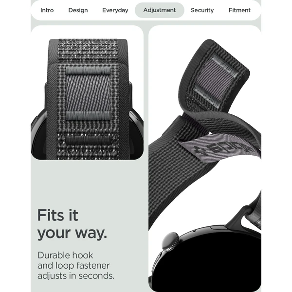 Spigen Athlex Air Active řemínek Google Pixel Watch 5/4/3 41mm/2/1 black/grey - Řemínky - Obrázek 86494ead15914b7da23e3b8fd7887ffb