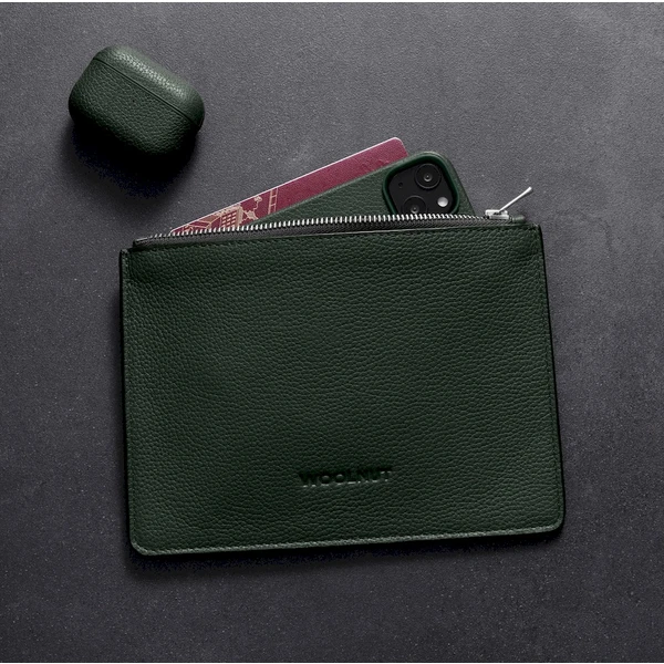 Woolnut Leather Pouch (Flat) kožené pouzdro tmavě zelené - Organizéry - Obrázek 8668000701