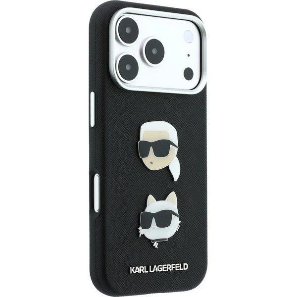 Karl Lagerfeld PU Semi Wrap Saffiano K&CH Heads kryt iPhone 18 Pro černý - Pouzdra - Obrázek 8673c8cd05eb43b982c1a3b5d5cee4d0