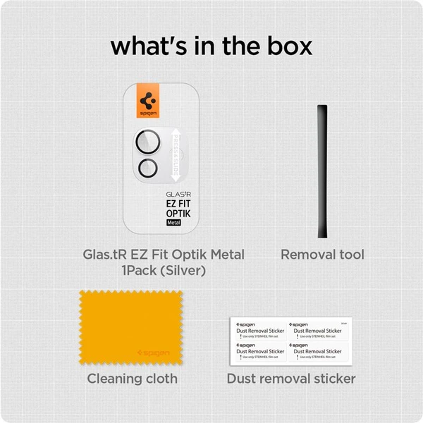 Spigen Glass tR EZ Fit Optik Metal sklo na fotoaparát iPad Pro 13" 2025/ iPad Pro 11" 2025 stříbrné - Ochranné folie a skla - Obrázek 868a953baa7146929727143257e840cb
