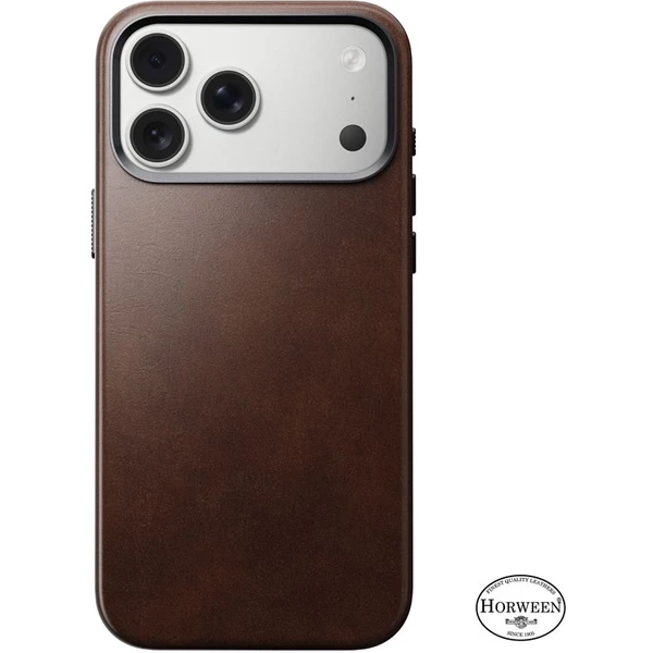 Nomad Traditional Leather Case (Horween) MagSafe kožený kryt iPhone 17 Pro Max Rustic Brown - Pouzdra - Obrázek 86924e5215a64e69bc219fd45ee58db8