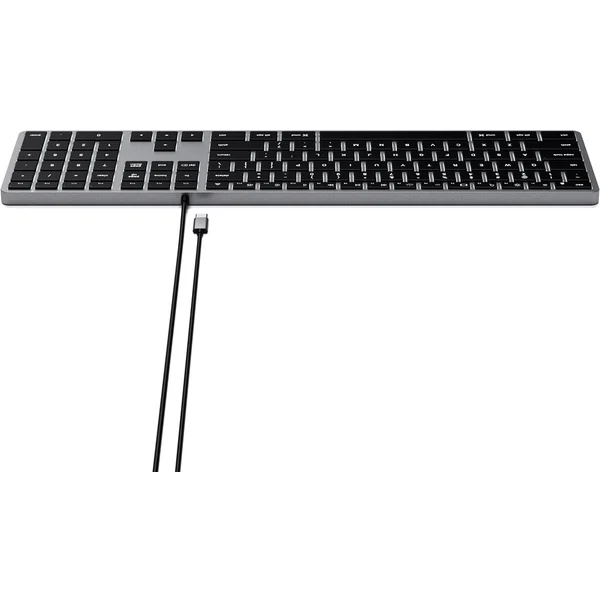 Satechi Slim W3 USB-C Backlit Wired Keyboard US vesmírně šedá - Klávesnice - Obrázek 86AT000501
