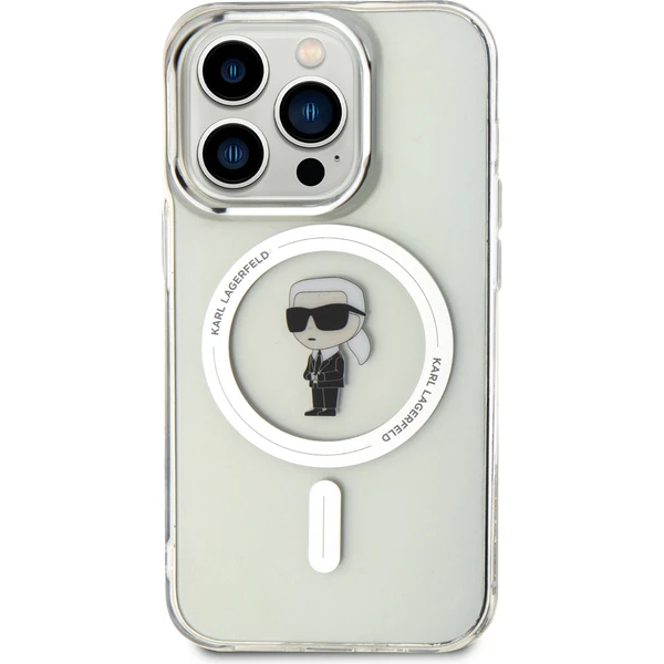 Karl Lagerfeld IML Ikonik MagSafe Kryt iPhone 15 Pro čirý - Pouzdra - Obrázek 86X4000701