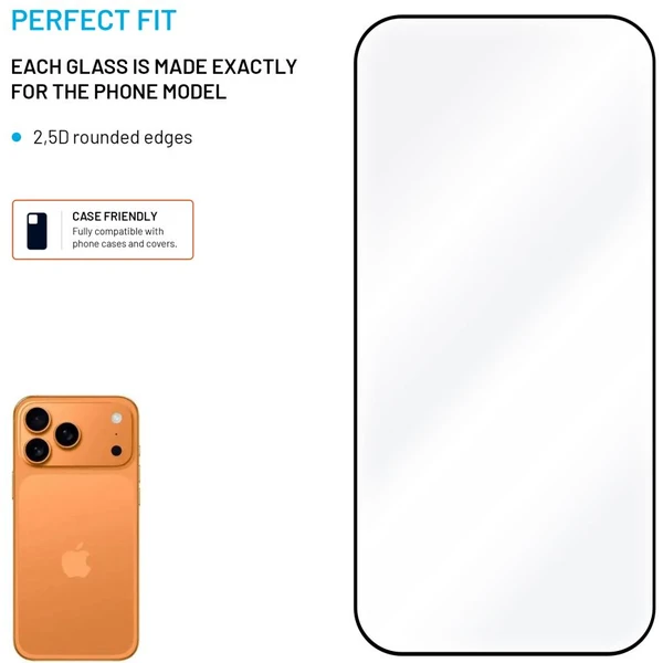 FIXED 2,5D Full-Cover ochranné sklo s aplikátorem Apple iPhone 17 Pro Max, 2ks černé - Ochranné folie a skla - Obrázek 86d311b483e0467681abbb9a1d51b79e