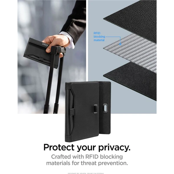 Spigen Universal AirTag Passport Holder pouzdro na cestovní pas černé - Pouzdra - Obrázek 86d861af71764a65a80fcea98348c9b1