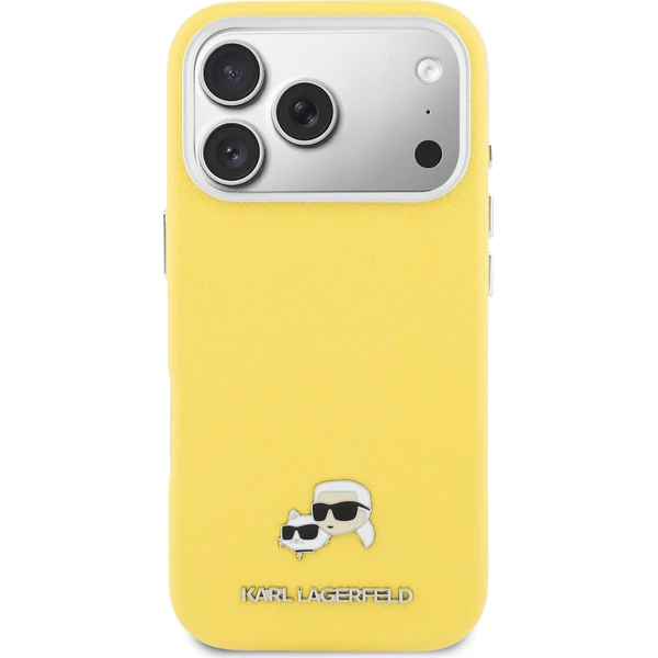 Karl Lagerfeld PU Karl and Choupette Heads Pins MagSafe kryt iPhone 17 Pro žlutý - Pouzdra - Obrázek 86e63ab16f434b37bfceb9e4837e768a