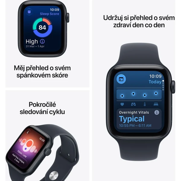 Apple Watch SE 3 (2026) Cellular 40mm Hvězdně bílý hliník s pískovým sportovním řemínkem M/L - Chytré hodinky - Obrázek 87289c7dd6a9418ea0f2ddd8796eb55f