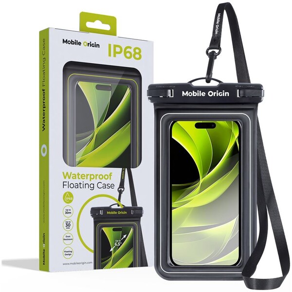 Mobile Origin Waterproof Floating Case 6.5" Black/White DBL-BLK-WHT01